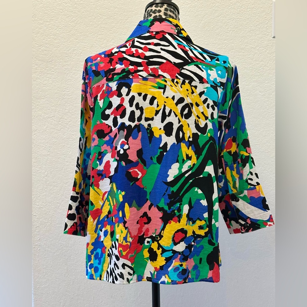 Ali Miles Multicolor Abstract Blouse - Picture 2 of 5